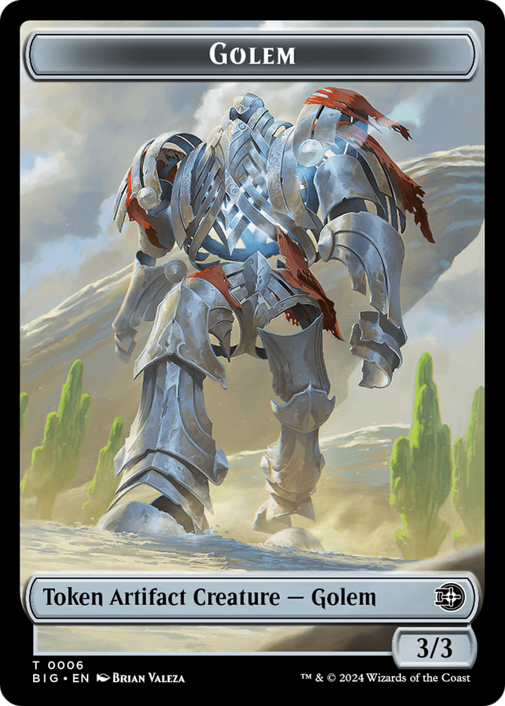 Golem Token [Outlaws of Thunder Junction: The Big Score Tokens] - PokeCharles PokeStore