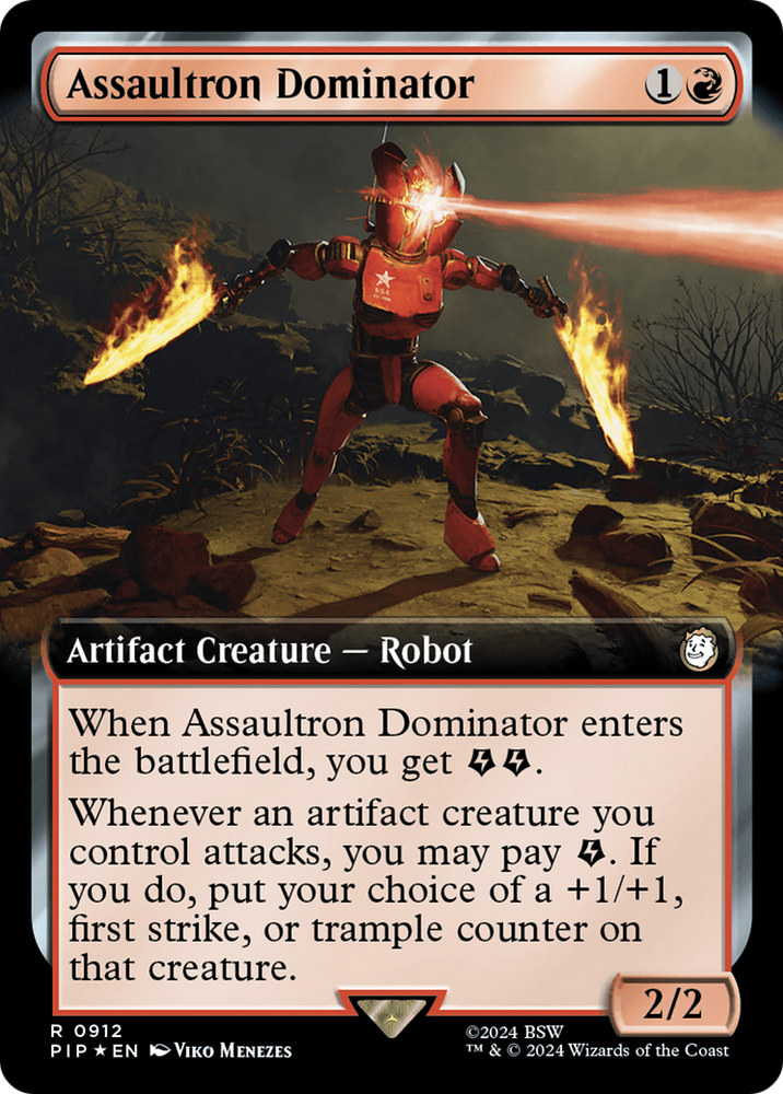 Assaultron Dominator (Extended Art) (Surge Foil) [Fallout] - PokeCharles PokeStore