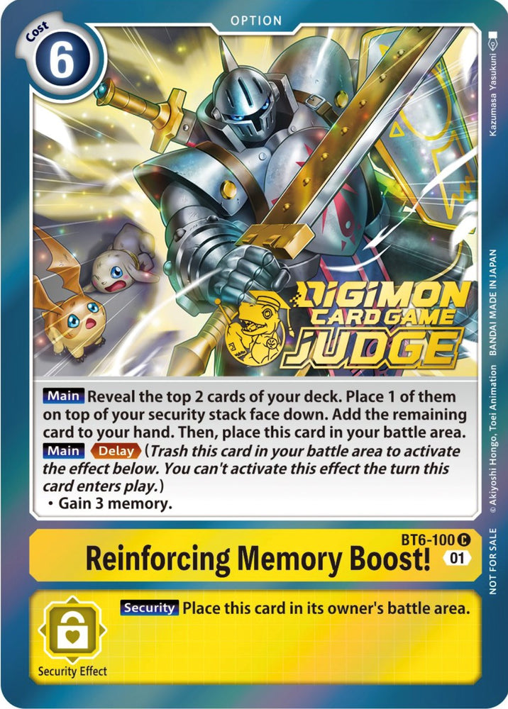 Reinforcing Memory Boost! [BT6-100] (Judge Pack 3) [Double Diamond Promos] - PokeCharles PokeStore