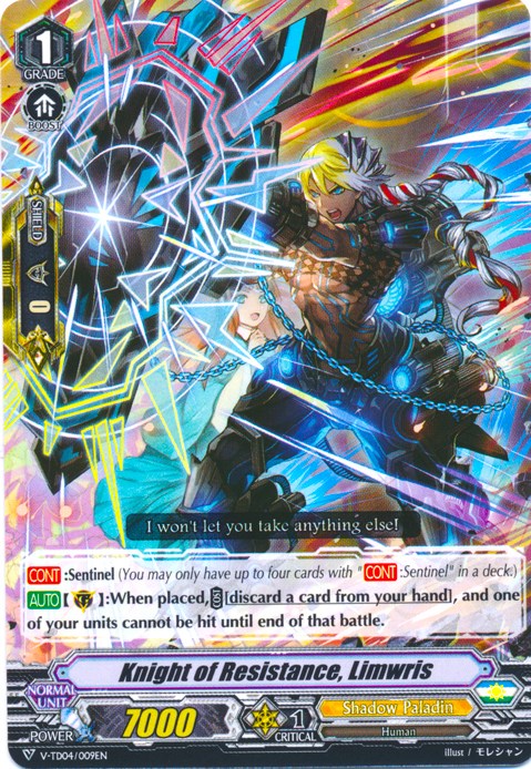 Knight of Resistance, Limwris (V-TD04/009EN) [Ren Suzugamori] - PokeCharles PokeStore