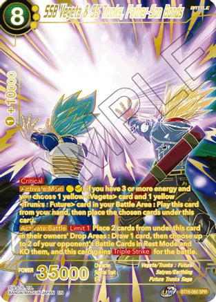 SSB Vegeta & SS Trunks, Father-Son Bonds (SPR) (BT16-080) [Realm of the Gods] - PokeCharles PokeStore