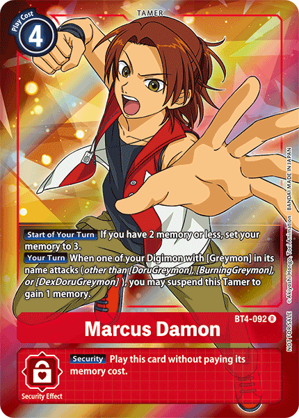 Marcus Damon [BT4-092] (Buy-A-Box Promo) [Great Legend Promos] - PokeCharles PokeStore