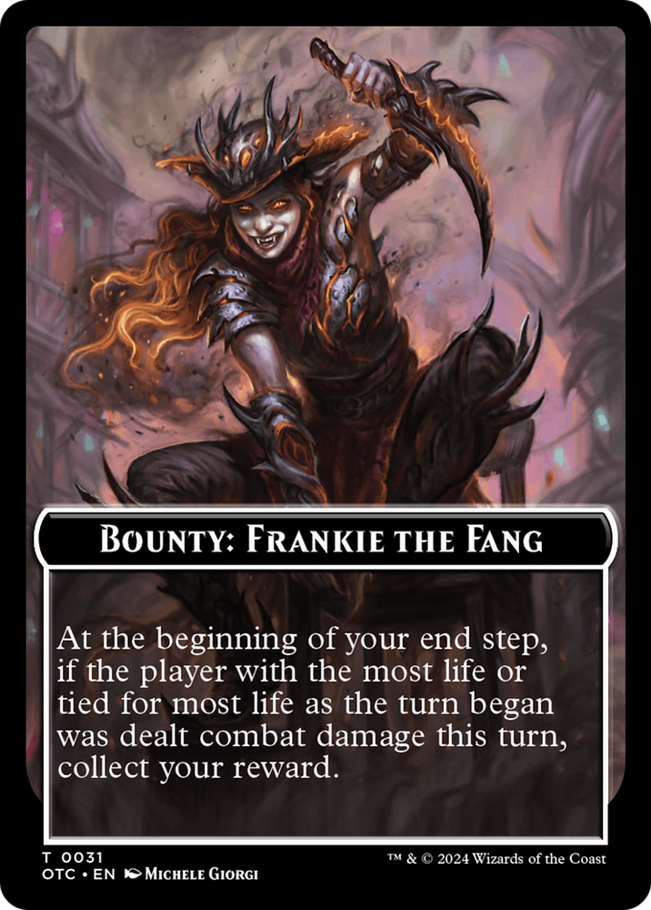 Bounty: Frankie the Fang // Bounty Rules Double-Sided Token [Outlaws of Thunder Junction Commander Tokens] - PokeCharles PokeStore