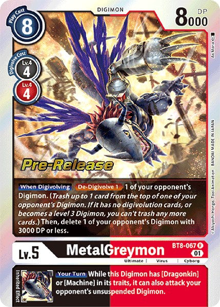 MetalGreymon [BT8-067] [New Awakening Pre-Release Cards] - PokeCharles PokeStore