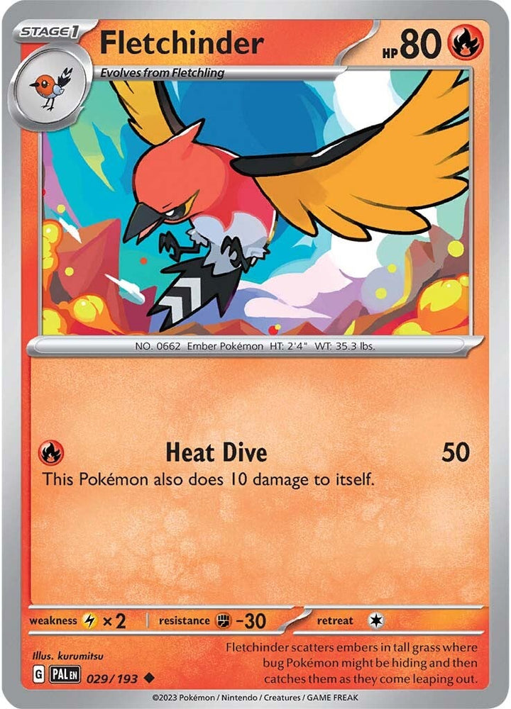 Fletchinder (029/193) [Scarlet & Violet: Paldea Evolved] - PokeCharles PokeStore