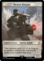 Junk // Human Knight Double-Sided Token [Fallout Tokens] - PokeCharles PokeStore