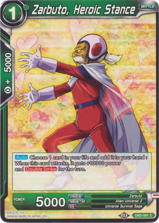 Zarbuto, Heroic Stance (Reprint) (DB2-081) [Battle Evolution Booster] - PokeCharles PokeStore