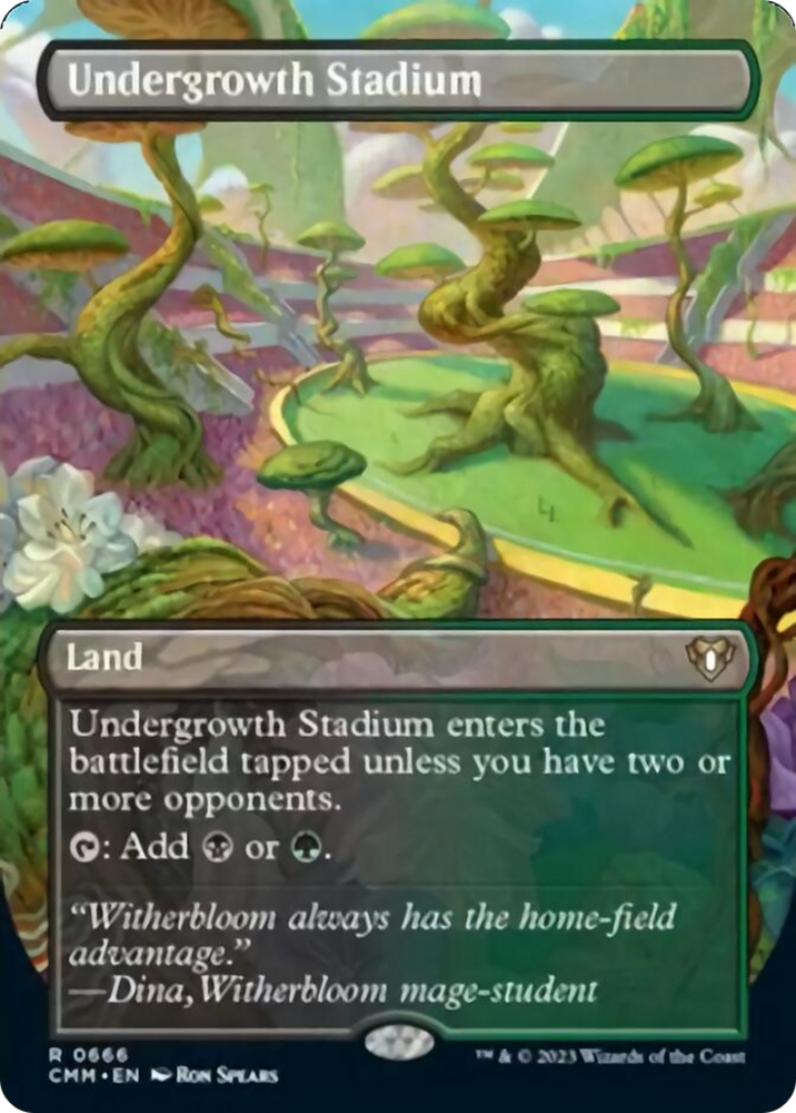 Undergrowth Stadium (Borderless Alternate Art) [Commander Masters] - PokeCharles PokeStore