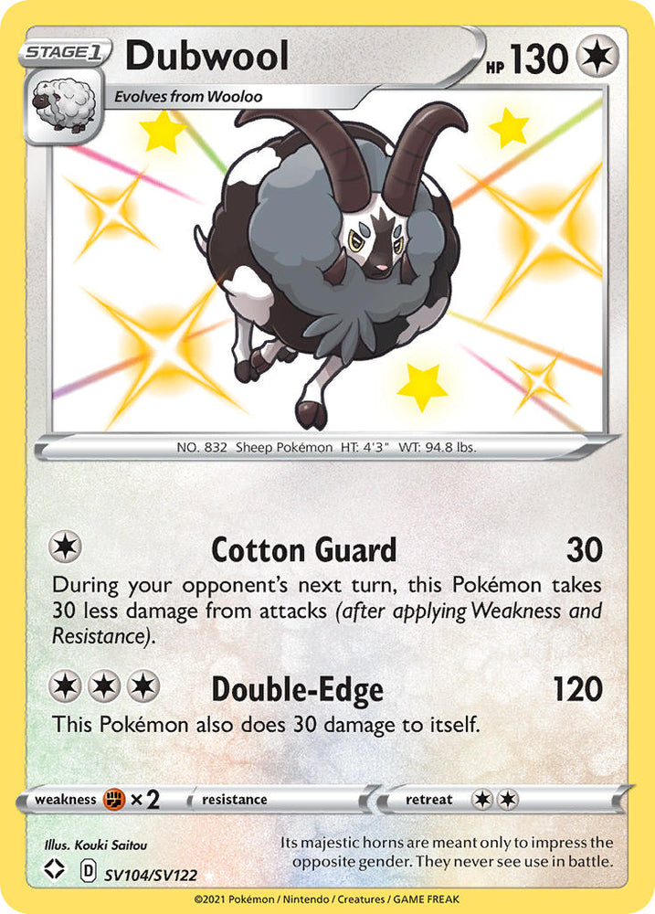 Dubwool (SV104/SV122) [Sword & Shield: Shining Fates] - PokeCharles PokeStore