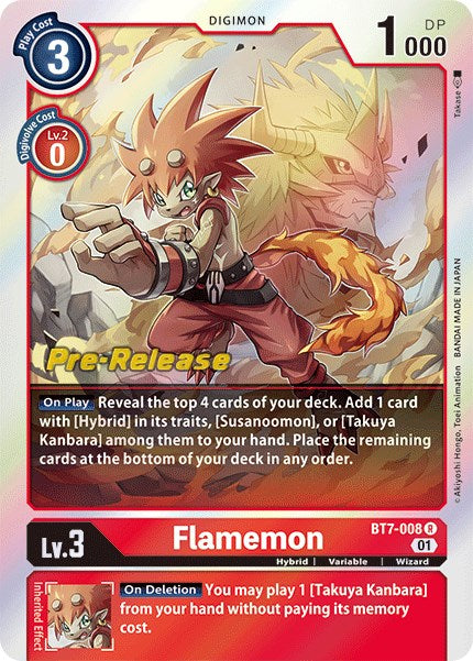 Flamemon [BT7-008] [Next Adventure Pre-Release Cards] - PokeCharles PokeStore