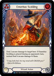Emeritus Scolding (Blue) [EVR127] (Everfest)  1st Edition Rainbow Foil - PokeCharles PokeStore