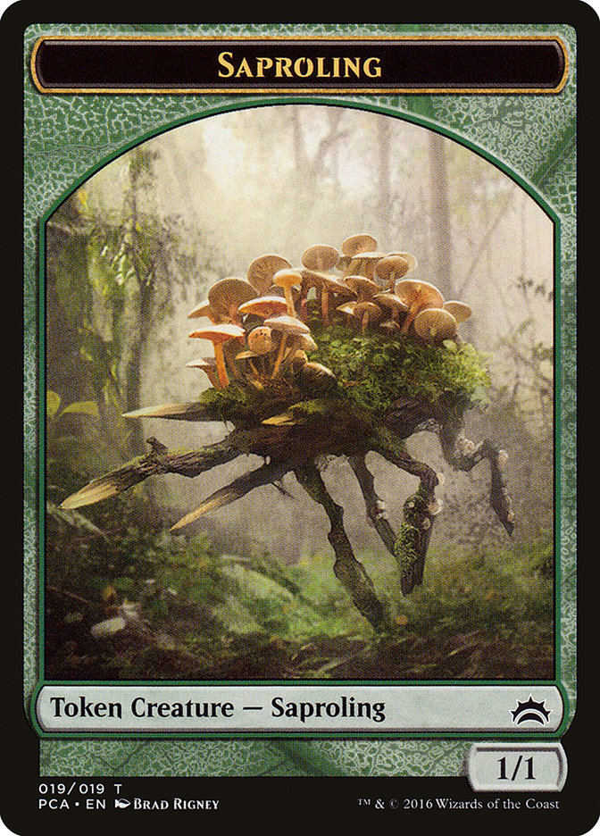 Beast // Saproling Double-Sided Token [Planechase Anthology Tokens] - PokeCharles PokeStore