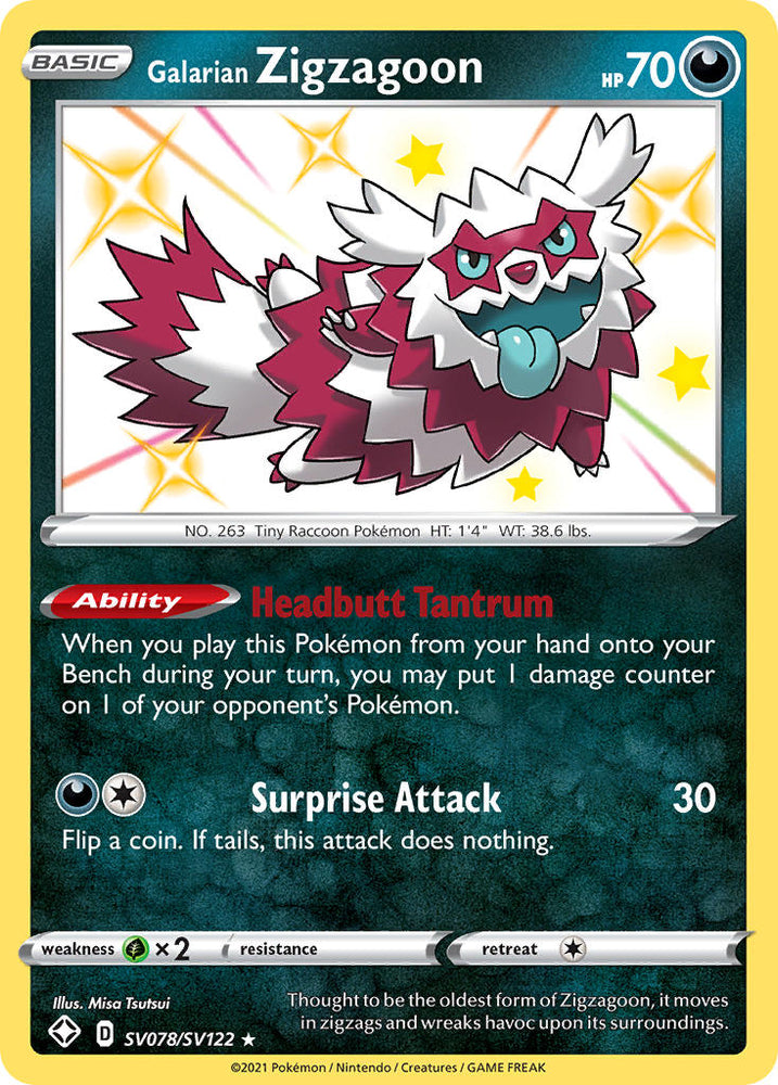 Galarian Zigzagoon (SV078/SV122) [Sword & Shield: Shining Fates] - PokeCharles PokeStore
