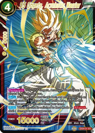 SS Gogeta, Acrobatic Warrior (Gold Stamped) (EX04-01) [Mythic Booster] - PokeCharles PokeStore