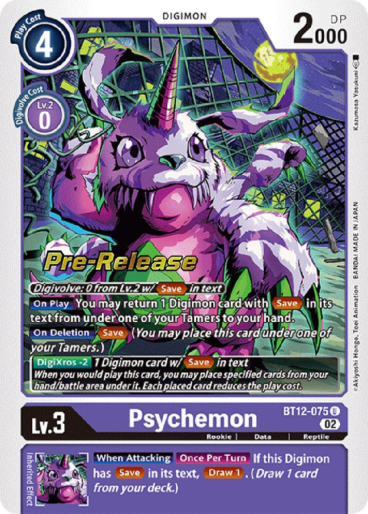 Psychemon [BT12-075] [Across Time Pre-Release Cards] - PokeCharles PokeStore