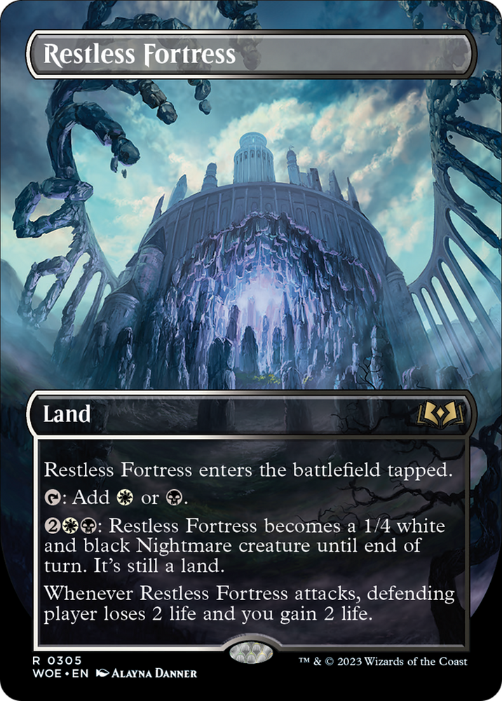 Restless Fortress (Borderless Alternate Art) [Wilds of Eldraine] - PokeCharles PokeStore