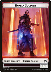 Feather // Human Soldier (005) Double-Sided Token [Ikoria: Lair of Behemoths Tokens] - PokeCharles PokeStore