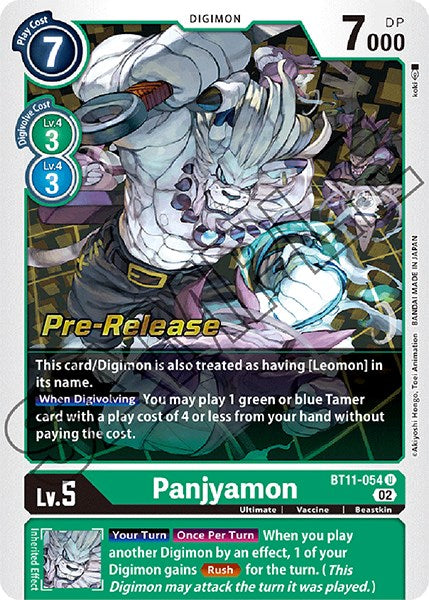 Panjyamon [BT11-054] [Dimensional Phase Pre-Release Promos] - PokeCharles PokeStore