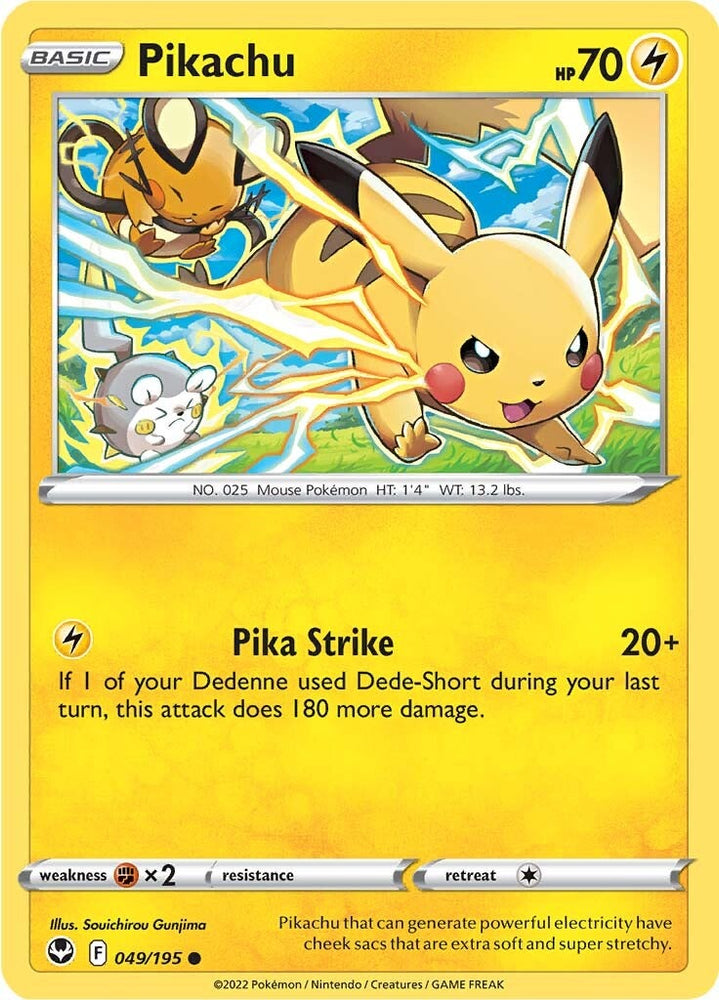 Pikachu (049/195) [Sword & Shield: Silver Tempest] - PokeCharles PokeStore
