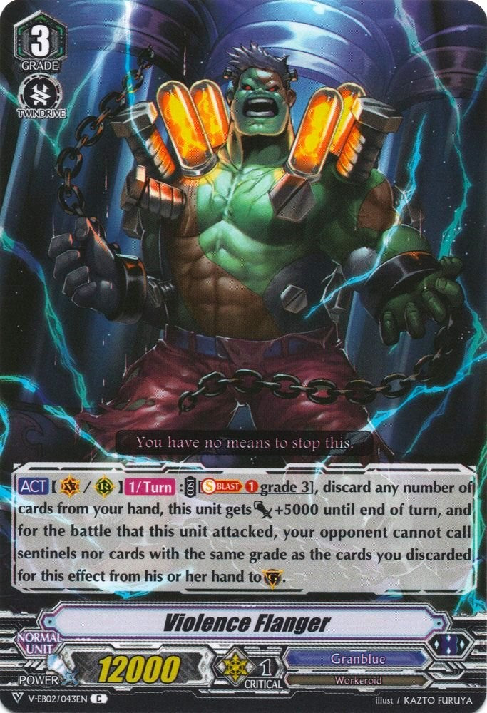 Violence Flanger (V-EB02/043EN) [Champions of the Asia Circuit] - PokeCharles PokeStore