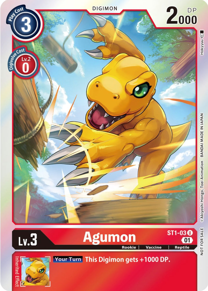 Agumon [ST1-03] (ST-11 Special Entry Pack) [Starter Deck: Gaia Red Promos] - PokeCharles PokeStore