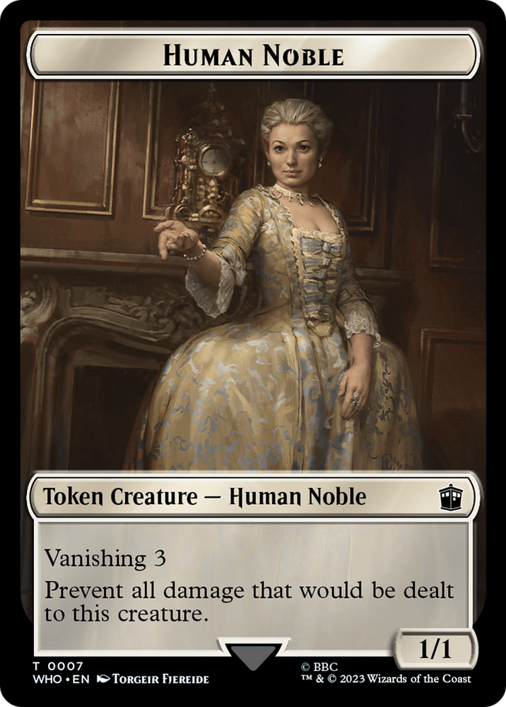 Human Noble // Food (0027) Double-Sided Token [Doctor Who Tokens] - PokeCharles PokeStore