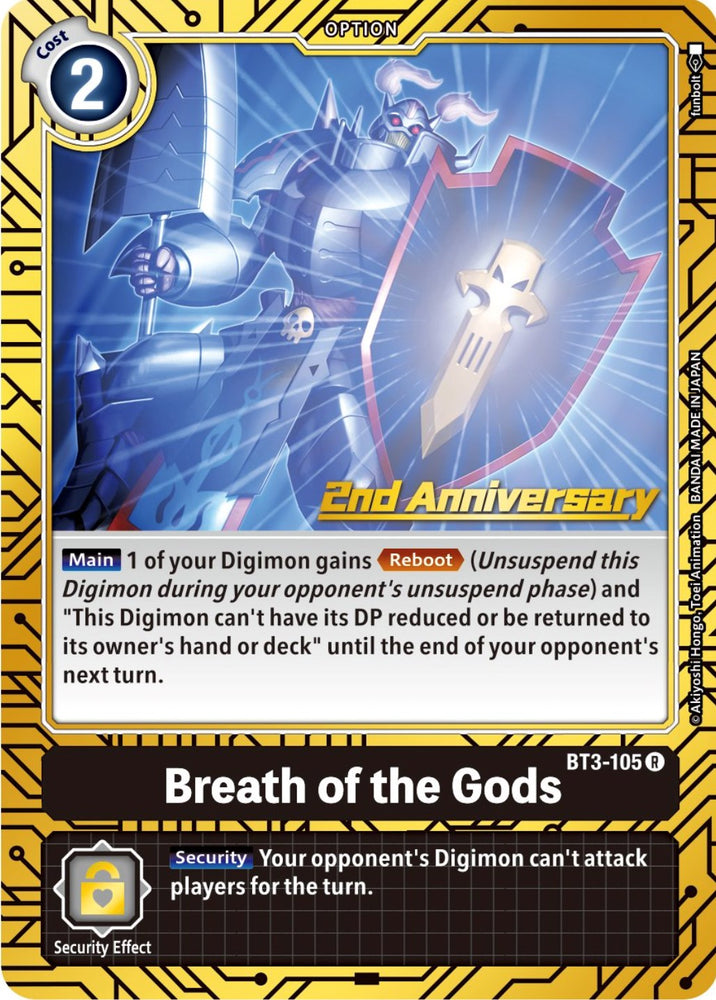 Breath of the Gods [BT3-105] (2nd Anniversary Card Set) [Release Special Booster Promos] - PokeCharles PokeStore