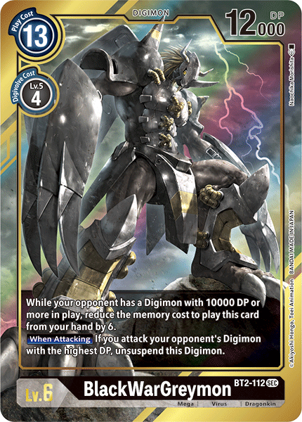 BlackWarGreymon [BT2-112] (Alternate Art) [Release Special Booster Ver.1.5] - PokeCharles PokeStore
