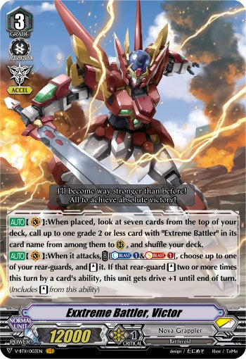 Exxtreme Battler, Victor (V-BT11/003EN) [Storm of the Blue Cavalry] - PokeCharles PokeStore