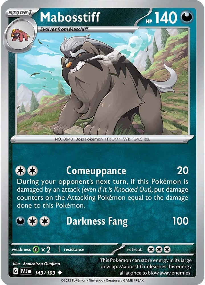 Mabosstiff (143/193) [Scarlet & Violet: Paldea Evolved] - PokeCharles PokeStore