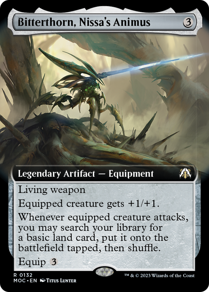 Bitterthorn, Nissa's Animus (Extended Art) [March of the Machine Commander] - PokeCharles PokeStore
