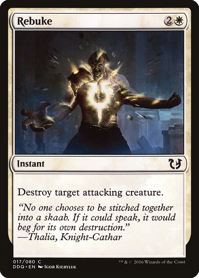 Rebuke [Duel Decks: Blessed vs. Cursed] - PokeCharles PokeStore
