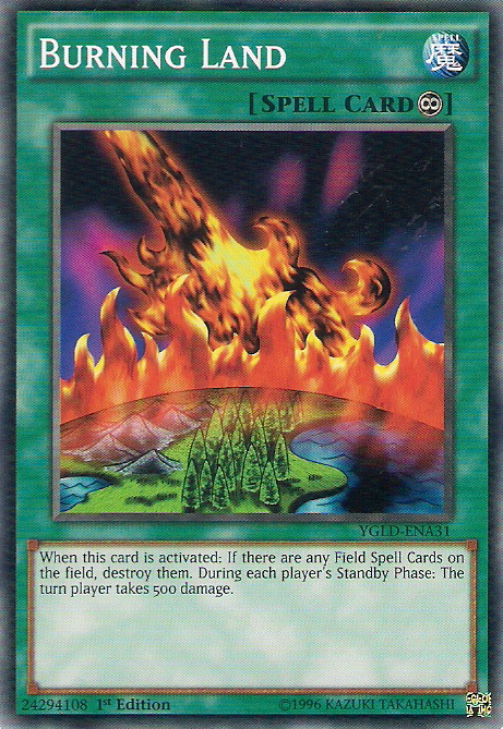 Burning Land [YGLD-ENA31] Common - PokeCharles PokeStore