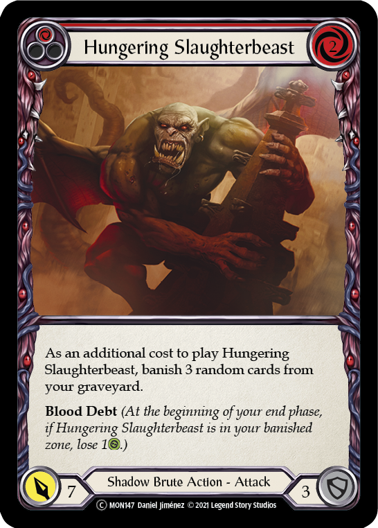Hungering Slaughterbeast (Red) [U-MON147] (Monarch Unlimited)  Unlimited Normal - PokeCharles PokeStore