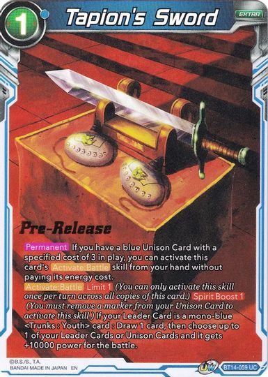 Tapion's Sword (BT14-059) [Cross Spirits Prerelease Promos] - PokeCharles PokeStore