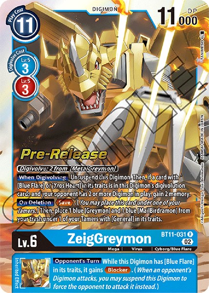 ZeigGreymon [BT11-031] [Dimensional Phase Pre-Release Promos] - PokeCharles PokeStore