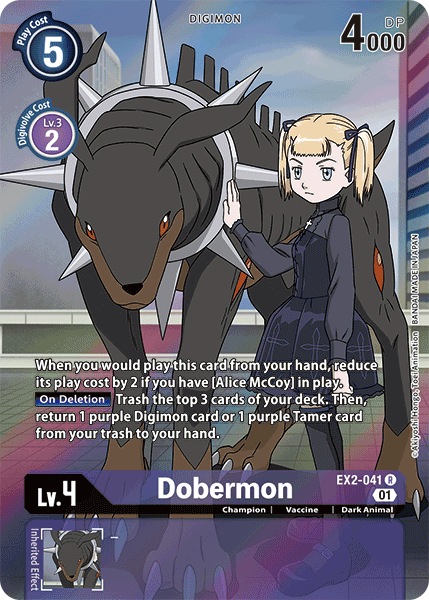Dobermon [EX2-041] (Alternate Art) [Digital Hazard] - PokeCharles PokeStore