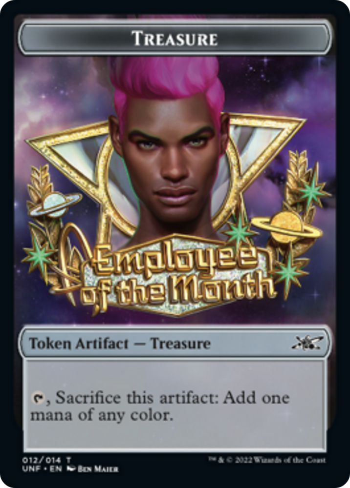 Clown Robot (002) // Treasure (012) Double-Sided Token [Unfinity Tokens] - PokeCharles PokeStore