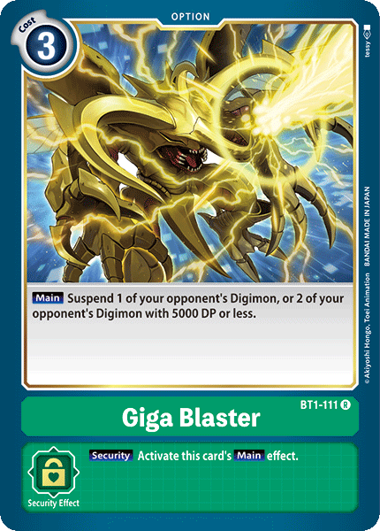 Giga Blaster [BT1-111] [Release Special Booster Ver.1.0] - PokeCharles PokeStore