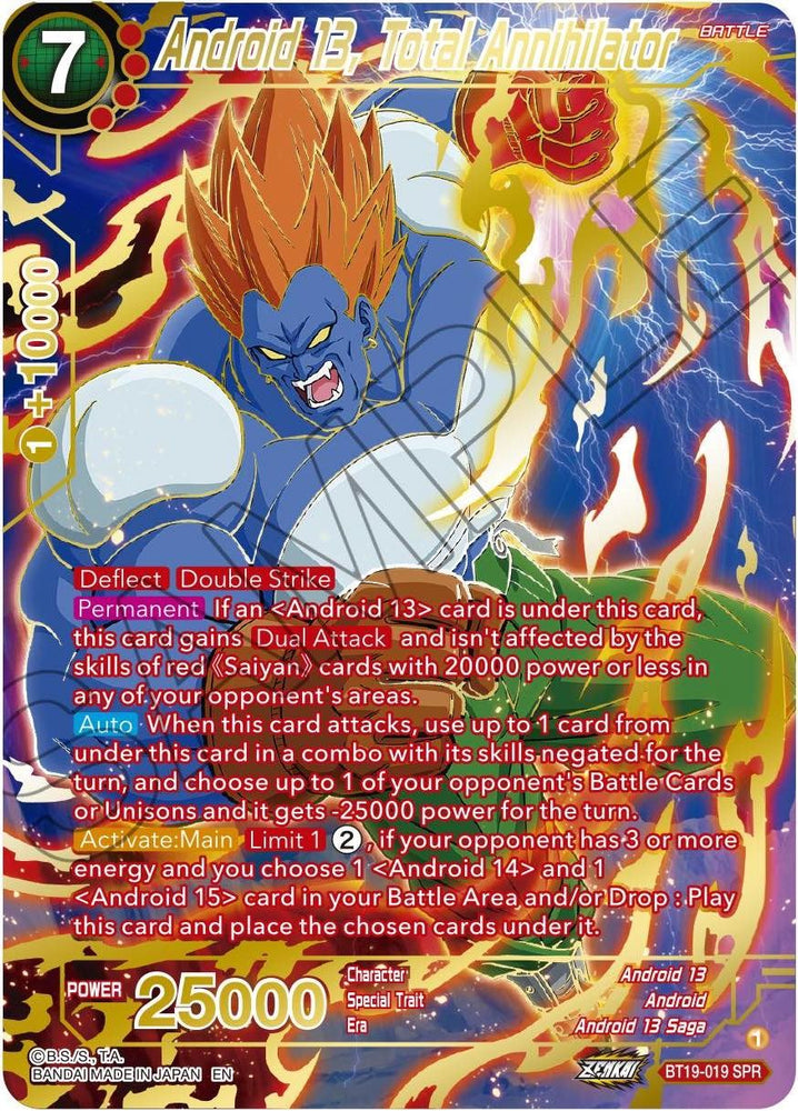 Android 13, Total Annihilator (SPR) (BT19-019) [Fighter's Ambition] - PokeCharles PokeStore