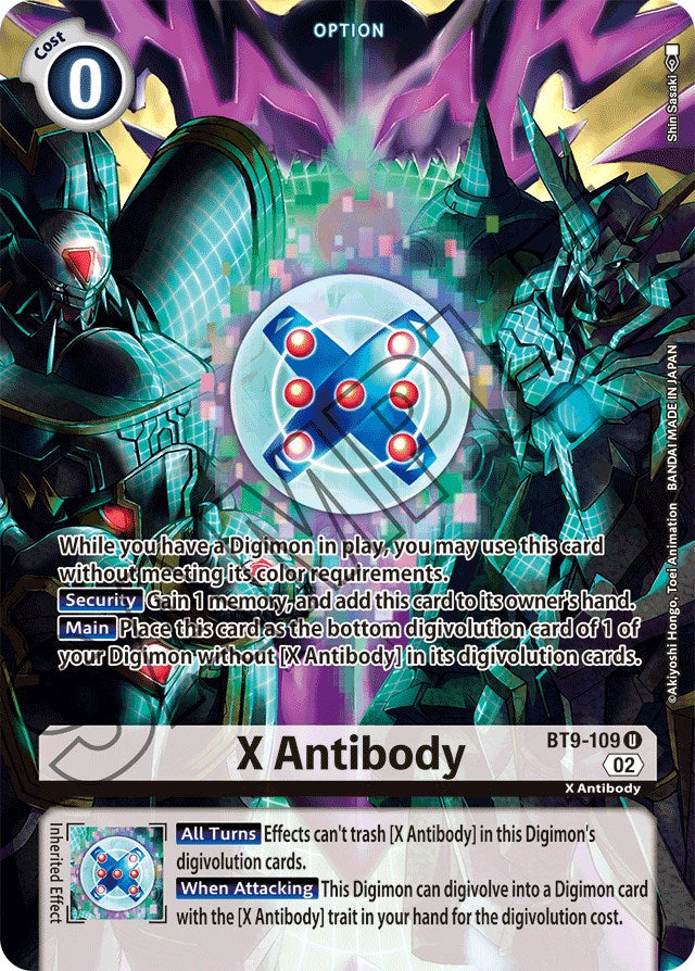 X Antibody [BT9-109] (Alternate Art) [Starter Deck: Beelzemon Advanced Deck Set] - PokeCharles PokeStore