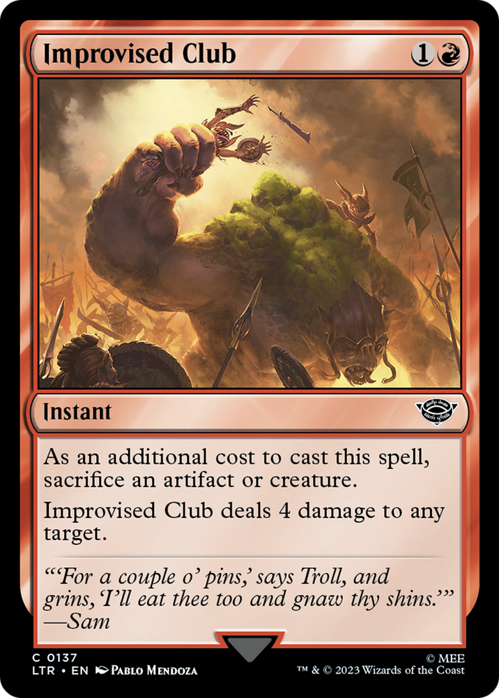 Improvised Club [The Lord of the Rings: Tales of Middle-Earth] - PokeCharles PokeStore