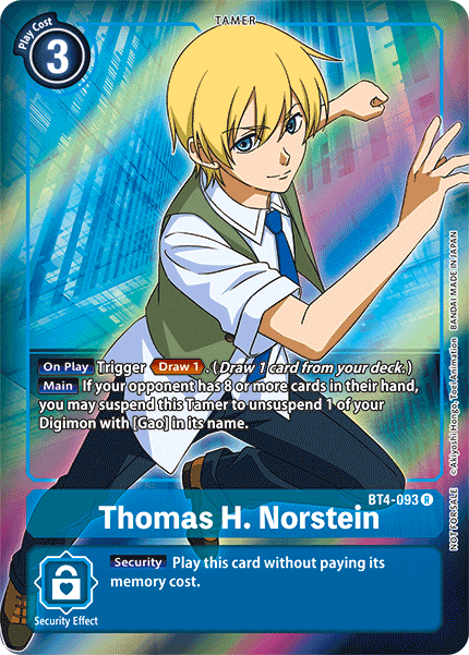 Thomas H. Norstein [BT4-093] (Buy-A-Box Promo) [Great Legend Promos] - PokeCharles PokeStore