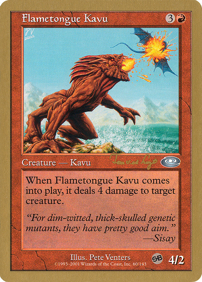 Flametongue Kavu (Tom van de Logt) (SB) [World Championship Decks 2001] - PokeCharles PokeStore