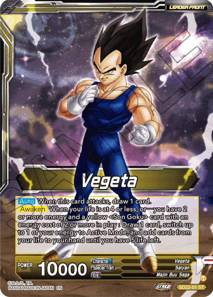 Vegeta // SS Vegeta, Fighting Instincts (Starter Deck Exclusive) (SD22-01) [Power Absorbed] - PokeCharles PokeStore