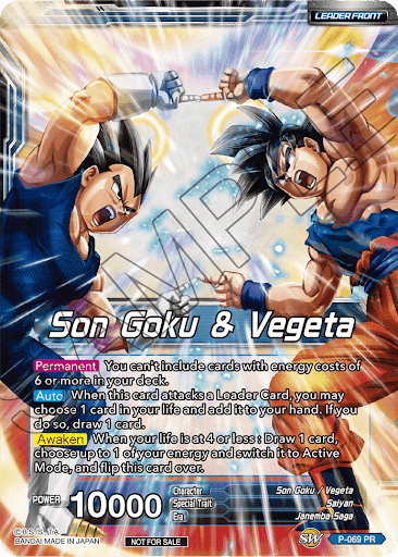 Son Goku & Vegeta // Miracle Strike Gogeta (Gold Stamped) (P-069) [Mythic Booster] - PokeCharles PokeStore