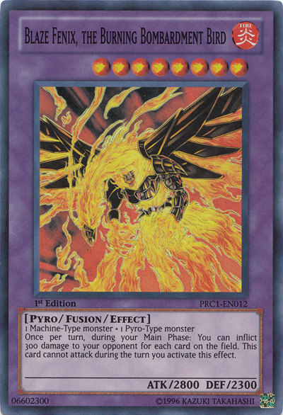 Blaze Fenix, the Burning Bombardment Bird [PRC1-EN012] Super Rare - PokeCharles PokeStore