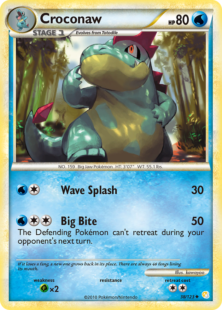 Croconaw (38/123) [HeartGold & SoulSilver: Base Set] - PokeCharles PokeStore