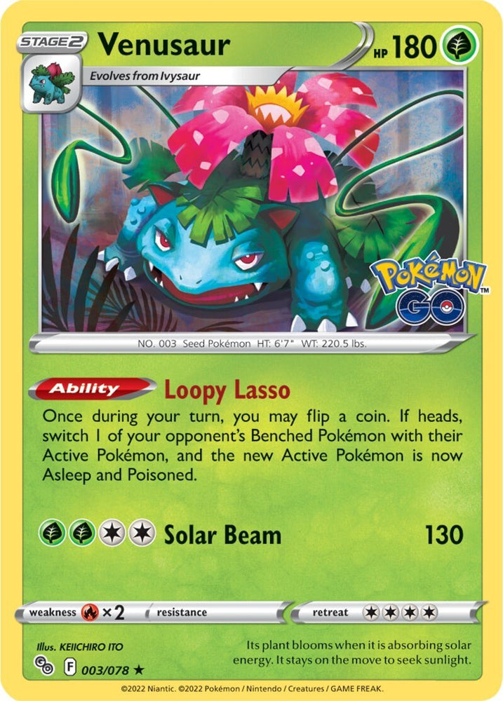 Venusaur (003/078) [Pokémon GO] - PokeCharles PokeStore