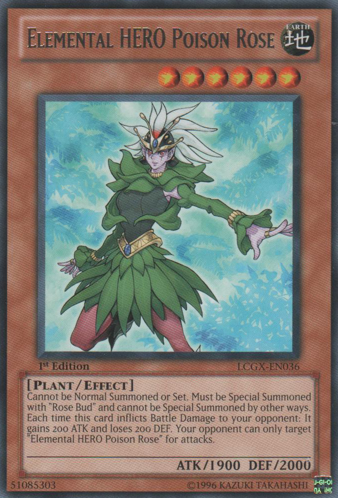 Elemental HERO Poison Rose [LCGX-EN036] Rare - PokeCharles PokeStore